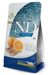 N&D Ocean Cat Neutered Adult Herring & Orange 1.5 kg śledź i pomarańcza dla kastratów